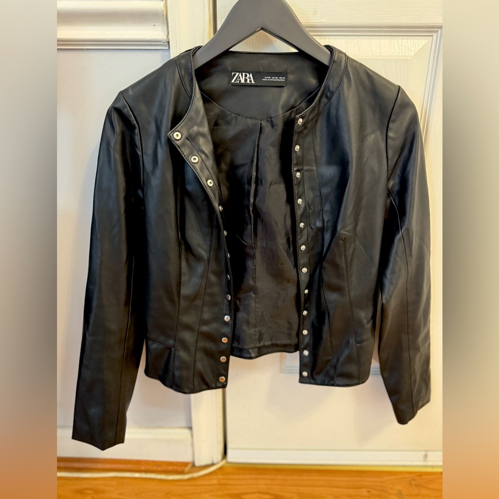 Zara faux leather jacket